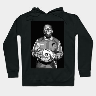 Pele Legendary Berazil Black And White Art Hoodie